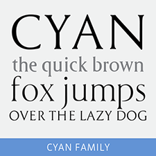 Cyan Serif Font family