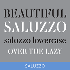 Saluzza Stencil font