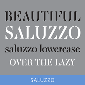 Saluzza Stencil font