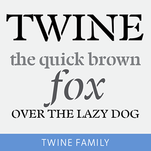 Twine Serif stencil font family