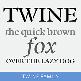 Twine Serif stencil font family