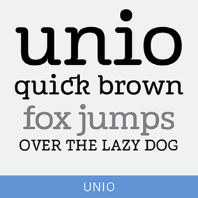 Unio font